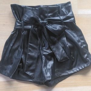 Faux Leather Shorts